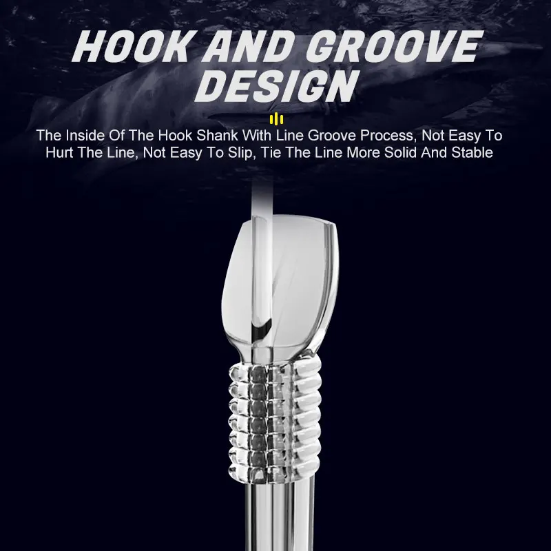 OBSESSION 10 unids/bolsa 8064 1X ganchos de Metal de alto carbono Jig Assist Power Pike 1/0 2/0 3/0 4/0 5/0 PIKE gancho de Jigging lento ligero - imagen 2