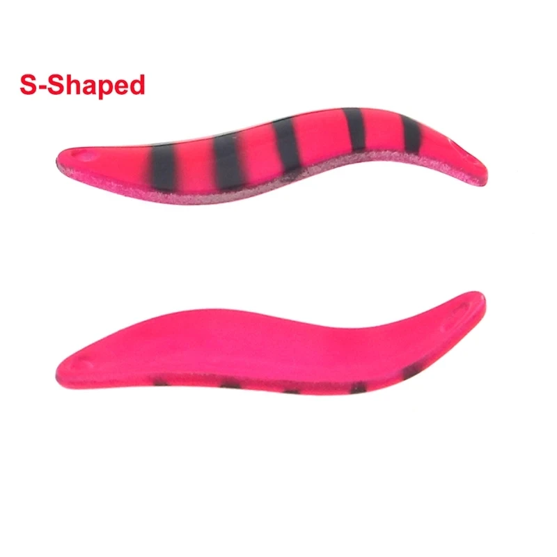 Cucharas de pesca de trucha, 41mm, 5g, señuelos de fundición de latón para salmón, trucha, Lucio, Spinner en forma de S, aparejos de pesca con lentejuelas - imagen 3