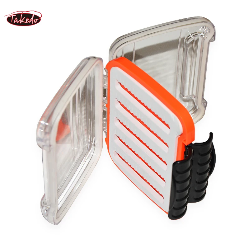 TAKEDO-caja de almacenamiento de señuelos de pesca desmontable impermeable, estuche para moscas, doble cara, caja para señuelos con mosca, cuchara, anzuelos, cebo, 1 ud. - imagen 4