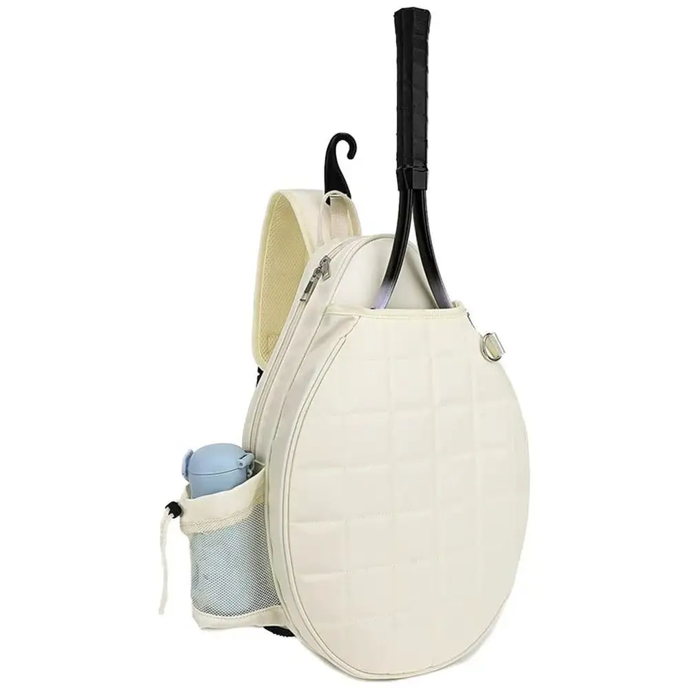 Bolsa cruzada para raqueta de tenis, gran capacidad con soporte para botella de agua, bandolera de tenis, Color puro, bolsa deportiva de belleza para Fitness - imagen 5