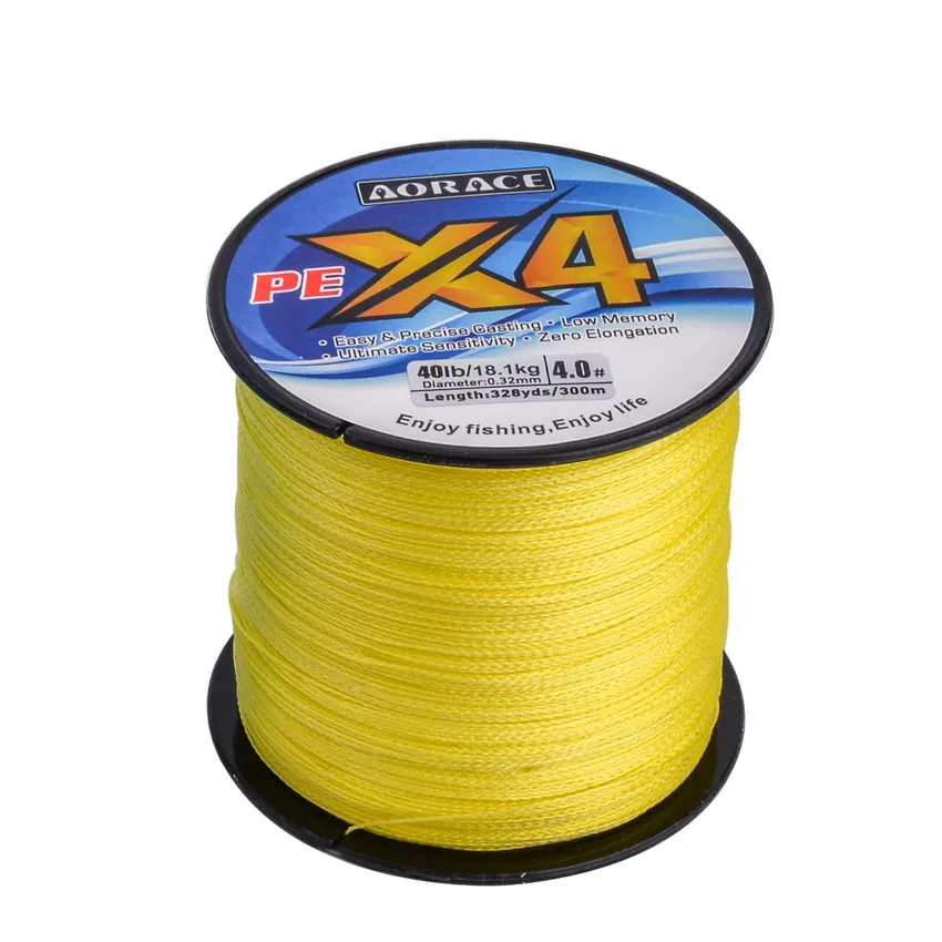 Línea de Pesca trenzada de 4 hebras Aorace, línea de Pesca de carpa multifilamento de 300M, línea de Pesca de PE multifunción para Pesca de 6-80LB - imagen 2