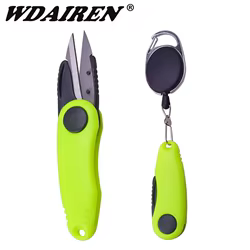 WDAIREN-tijeras plegables rápidas en forma de camarón, de acero inoxidable, para uso en peces, línea de pesca, cortadora, accesorios, aparejos