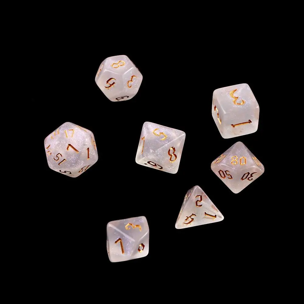 Dados poliédricos de acrílico para juegos de mesa y números - imagen 5