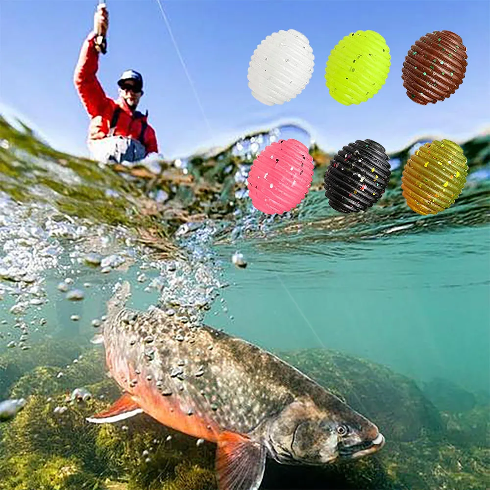 12 unids/caja Luya cebo suave PVC cebo falso Micro Material agua vesícula biliar pelota Rugby patata negro Pit pescado cebo salado y pescado - imagen 5
