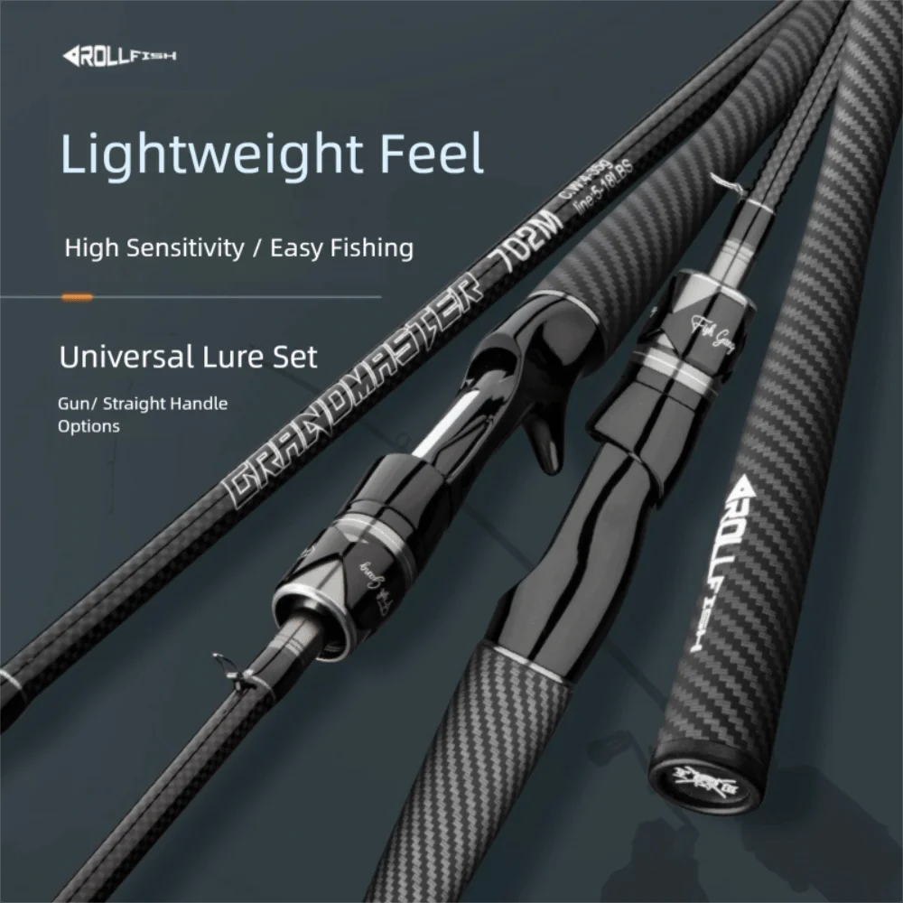 Aparejos 30T caña de pescar de carbono 1,8 m de longitud M caña de fundición eléctrica 2 secciones señuelo de Pesca caña súper fuerte Pesca - imagen 3
