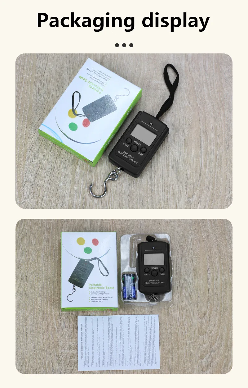 1 unidad multifuncional Mini 40kg10g electrónica colgante pesca equipaje Balanca portátil Digital práctico bolsillo peso gancho báscula herramienta - imagen 3
