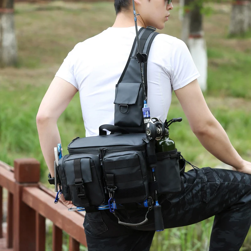 Bolsa para caña de pescar, mochila militar para escalada al aire libre, senderismo, Camping, accesorio Molle del ejército táctico para hombre - imagen 2