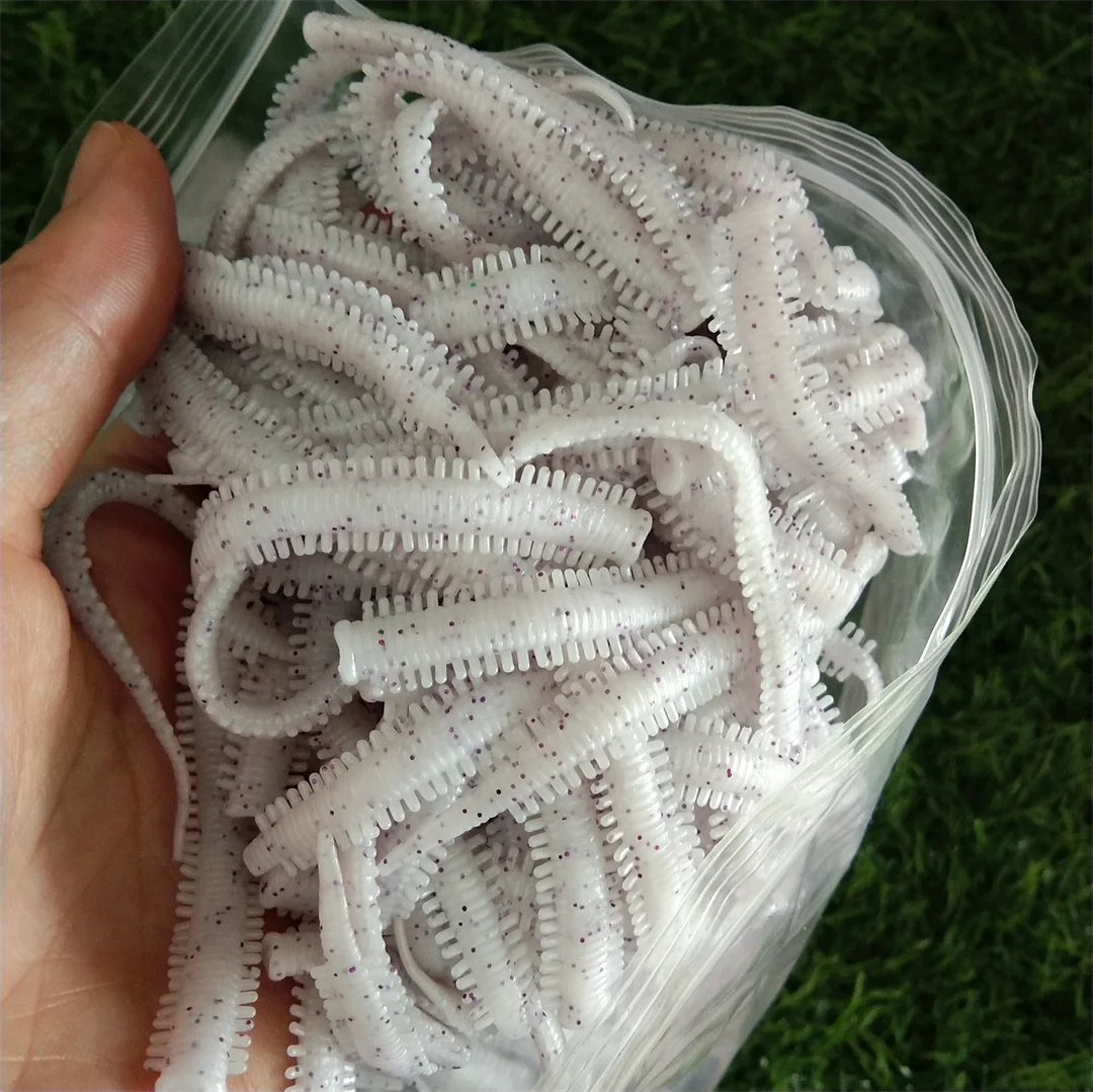 Gusanos de pesca TPR 75mm – Lombriz artificial flotante para mar - imagen 4