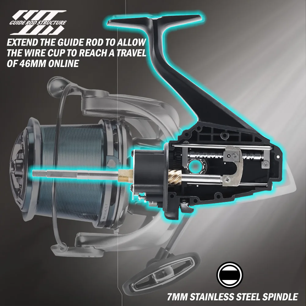 SAMOLLA carrete de pesca de agua salada giratorio 1200-16000 10 + 1BB 4,1: 1 arrastre máximo 25KG gusano Sharft carretes a prueba de agua pesca de carpa - imagen 5