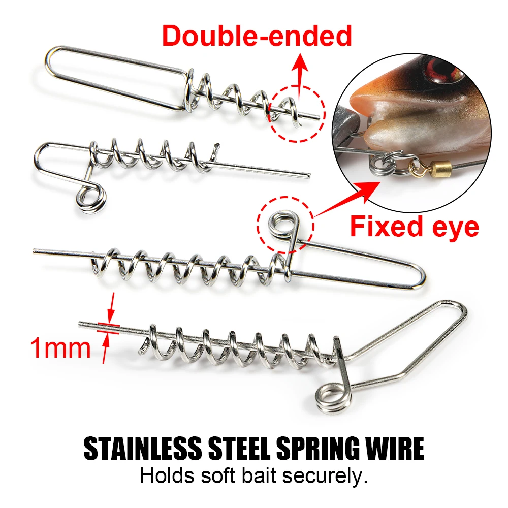 Spinpoler-tornillo multide profundidad para señuelo de pesca Softbait, Swimbait shad, tornillo de goma para pescado, Pin de bloqueo de resorte, accesorios de aparejo Stinger - imagen 4