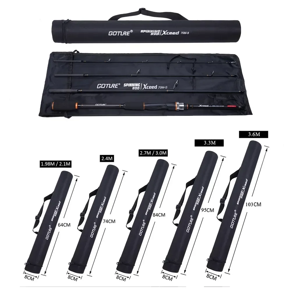 Goture Xceed 4-instellingen reishengel met Fuji-geleiderring Koolstofvezel 1,98-3,6 m Spinning Casting Lure Rod voor karpervissen - imagen 4