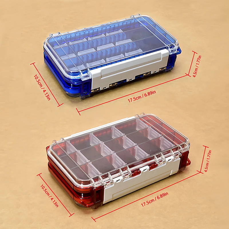 Caja de aparejos de pesca impermeable, caja de señuelos de cebo de doble cara, gancho de pescado, caja de almacenamiento, accesorios de pesca con mosca de carpa, caja de pesca - imagen 3