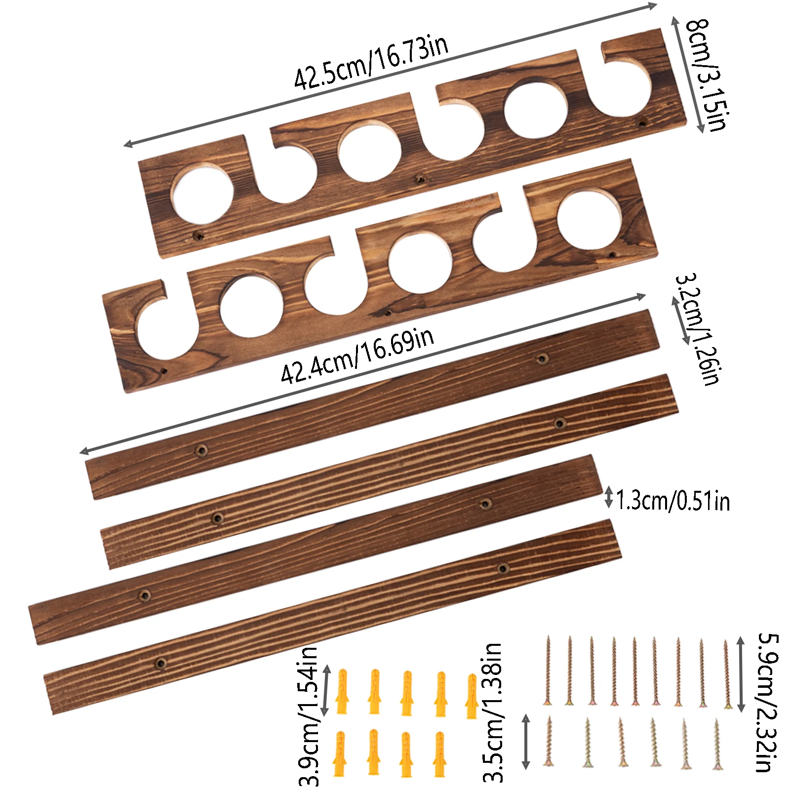 Goture-soportes horizontales para caña de pescar, herramienta de almacenamiento de 12 varillas, montaje en pared Modular para accesorios de pesca en garaje - imagen 2