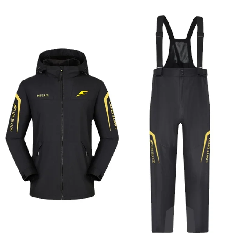 Traje de pesca impermeable – Chaqueta y pantalón con forro de lana - imagen 2