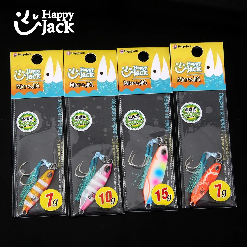 HAPPYJACK nuevo Mini Jackjig plantilla de fundición 5G 7G 10G 15G Rockfishing Micro Jig cuchara señuelo de pesca de agua salada - imagen 5
