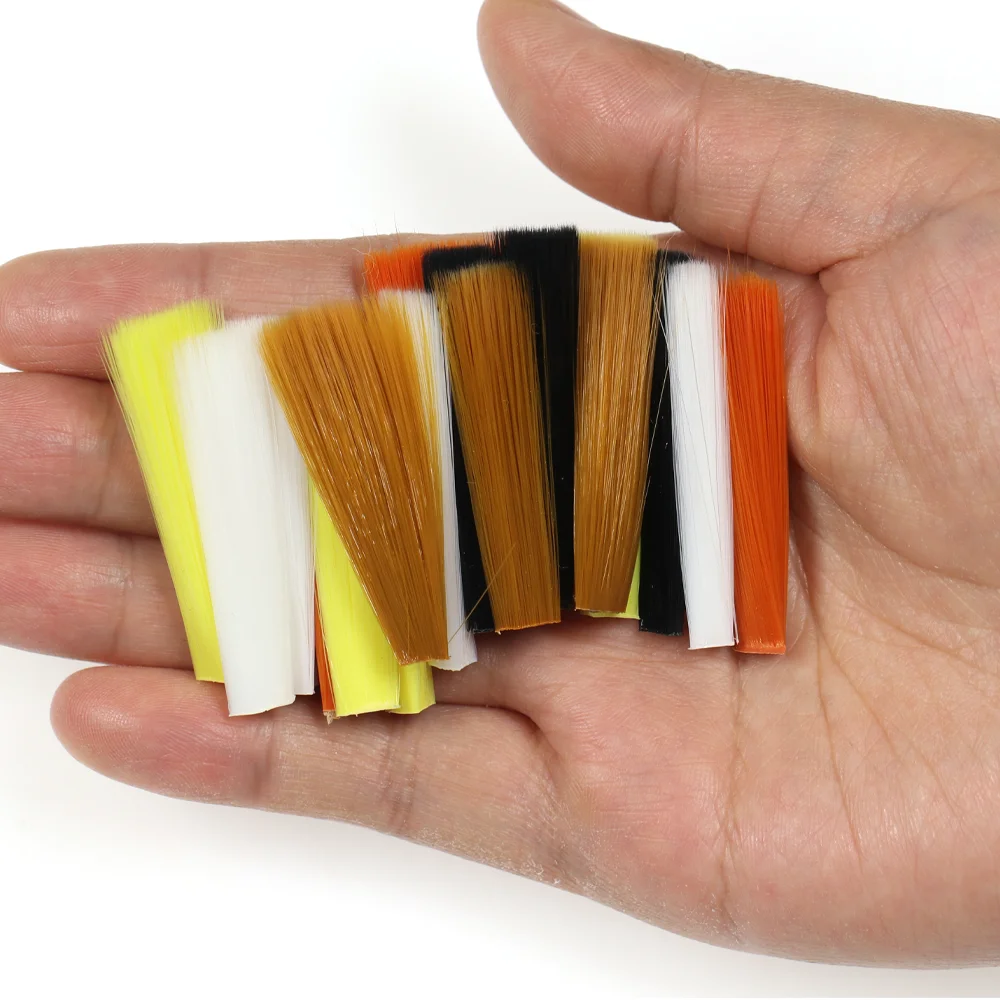 Paquete de 2 fibras de nailon sintético cónico para mosca seca, Material rígido para atar colas de Mayfly, microfibras de Hi-Float, alas de mosca seca - imagen 5