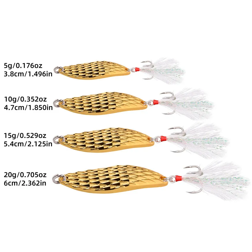 Señuelos de Metal VIB para pesca, cebos duros artificiales de lubina, 5g, 10g, 15g, 20g, 1 piezas - imagen 3