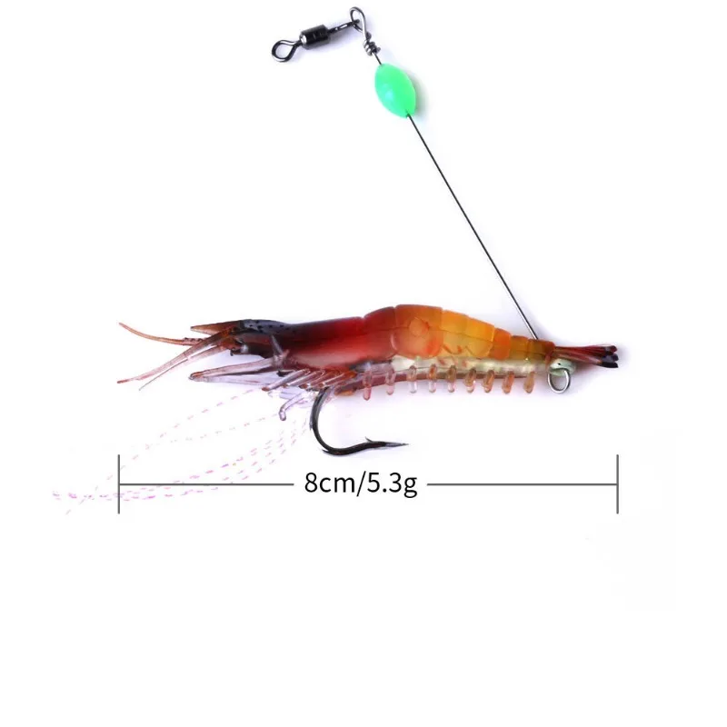 Luya cebo que brilla en la oscuridad, cebo suave de Camarón, hierba, camarón, Luya, cebo de pesca, Luya, equipo de pesca, ayudante - imagen 4