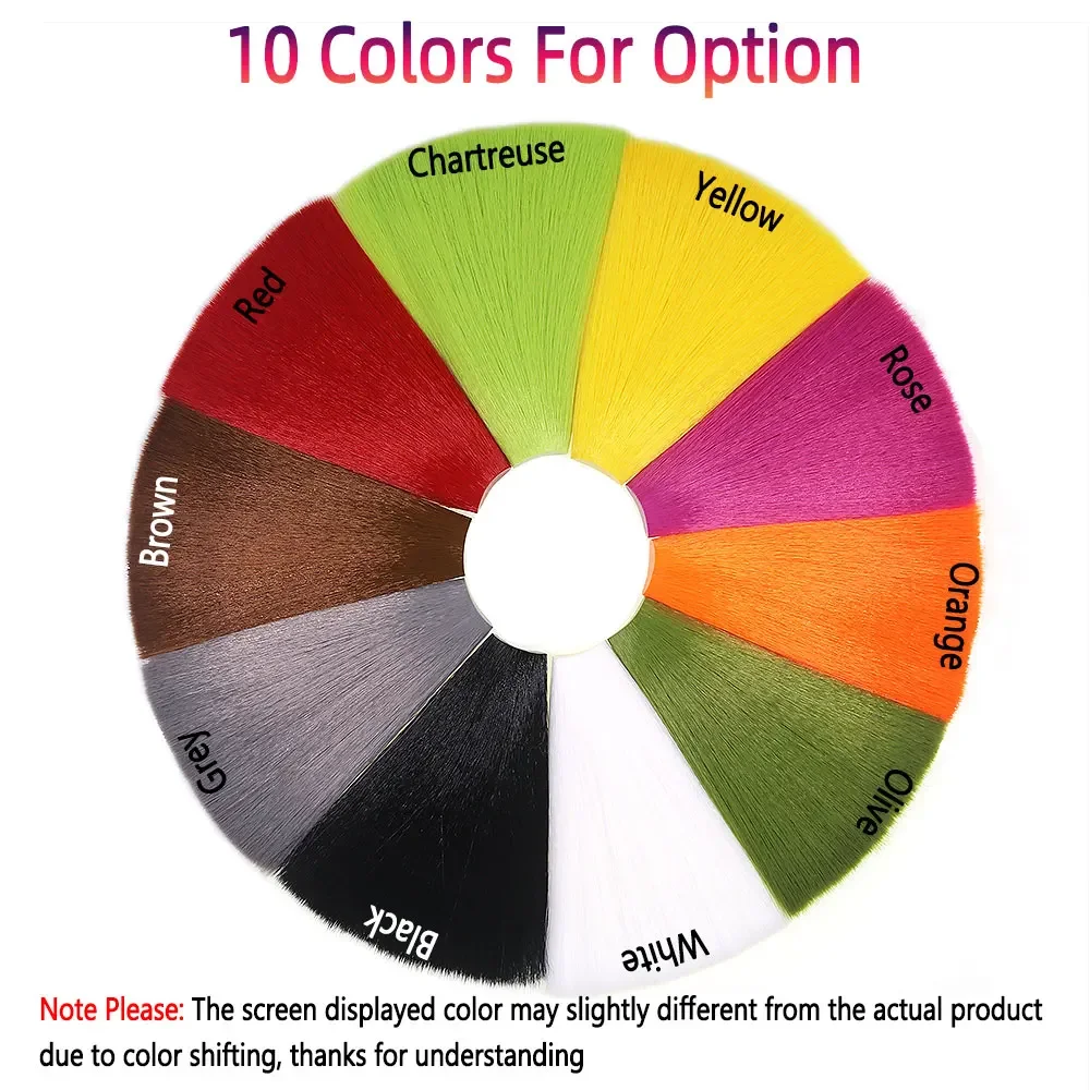 Bimoo1PC 5,71 pulgadas de largo cónico fibra de cola de caballo sintética para colas Mayfly alas de ninfas serpentinas Poppers Bucktail mosky Jig señuelos - imagen 5