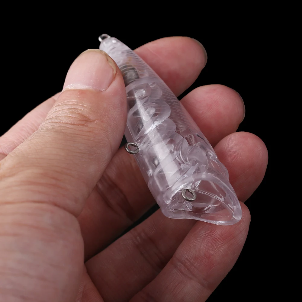 Chan'sHuang 20 piezas cebo en blanco sin pintar 70mm 11,3g sonajero Topwater Popper de boca grande DIY hecho a mano aparejos de señuelo de pesca Artificial - imagen 5