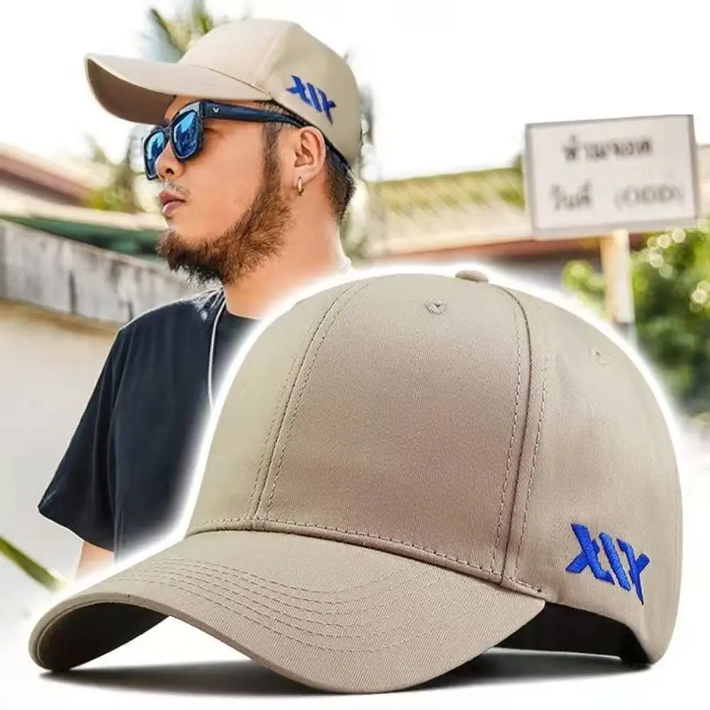 Sombreros de algodón con protección solar de Hip Hop, gorras Snapback informales con letras lavables, gorras de béisbol ajustables de gran tamaño con protección solar