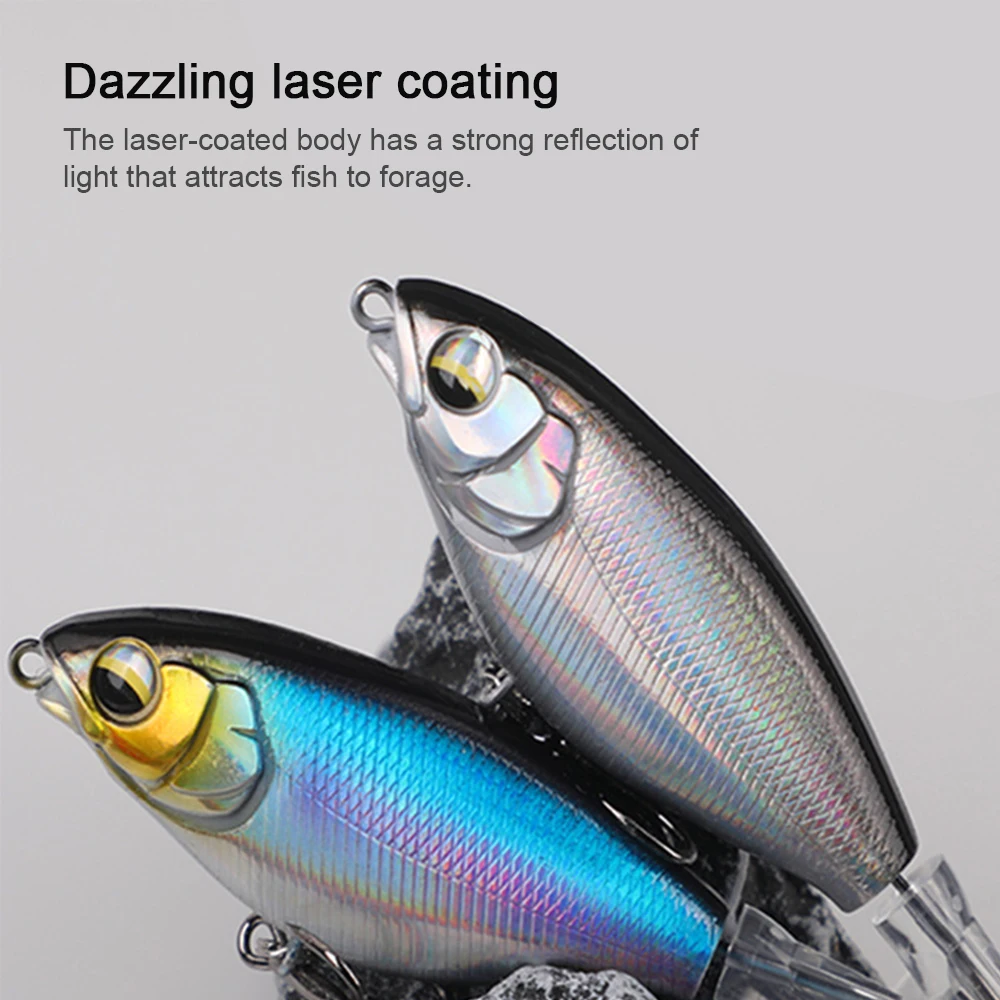 Hanlin-señuelo de Pesca Popper, 90mm/11g, para Wobbler Topwater, cebo duro, hélice de cola, Plopper, Swimbait, lubina, aparejos artificiales - imagen 5