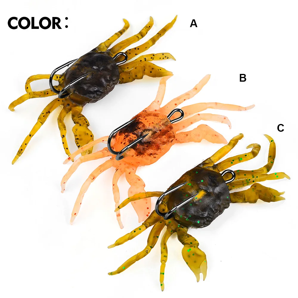 PROBEROS-señuelo de pesca Artificial, cebo de cangrejo de simulación 3D con gancho, 32,5g, de silicona suave, Wobbler, para Lucio en agua salada, 1 piezas - imagen 4