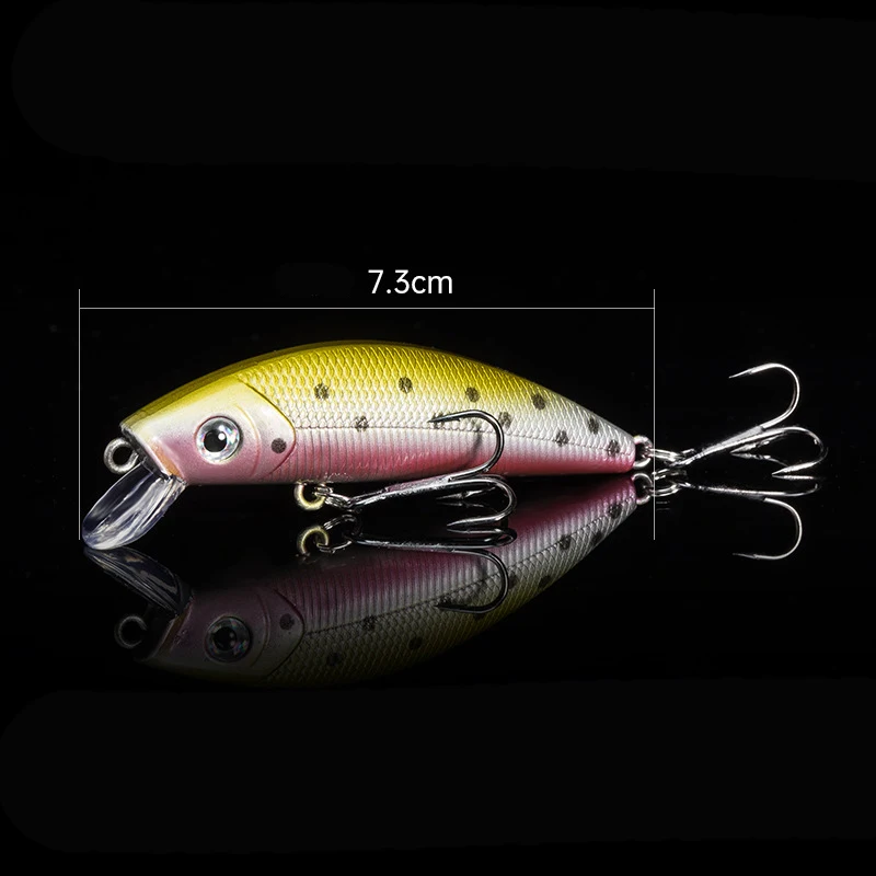 Señuelo de pesca de 8g y 7,3 cm, cebo duro para pececillos, Wobblers, Swimbaits, Crankbaits para lubina, aparejos de pesca - imagen 4