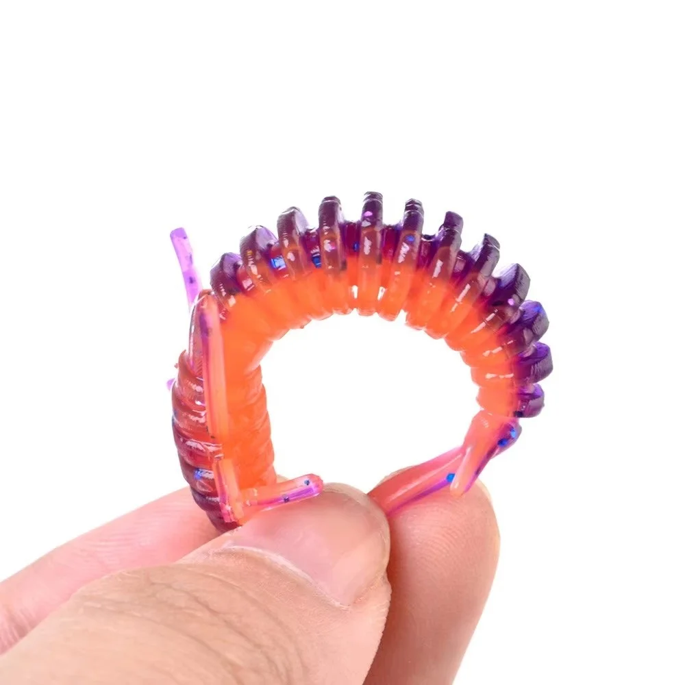 NGB 5/6, 5/7,6/8,9 cm cebo de silicona olor suave señuelo de pesca 4-10 Uds larva Jigging Shad cebo de pesca de gusanos para Wobblers de lubina - imagen 4