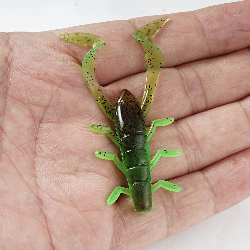 SUNMILE 65mm SickleCraw Señuelos de Pesca Craws Camarones señuelo suave cebo de pesca Wobblers señuelos de lubina silicona suave - imagen 3