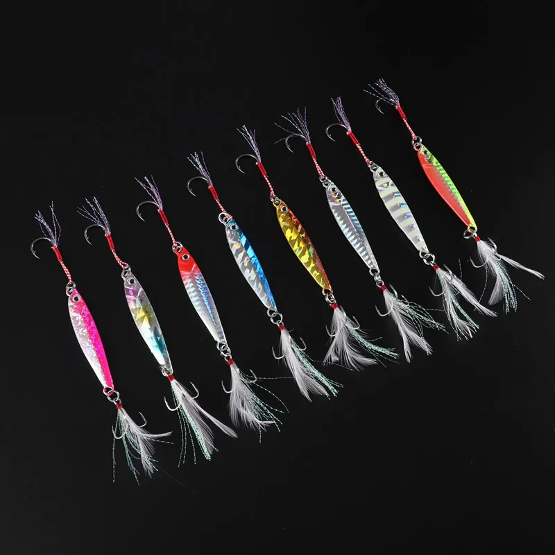 Plantillas luminosas de pesca, 15g/6cm, 7g/10g/20g/25g/30g, señuelo Jigbait, señuelos fundidos en la orilla, plantilla de Metal fundido, cuchara, señuelos artificiales luminosos - imagen 2