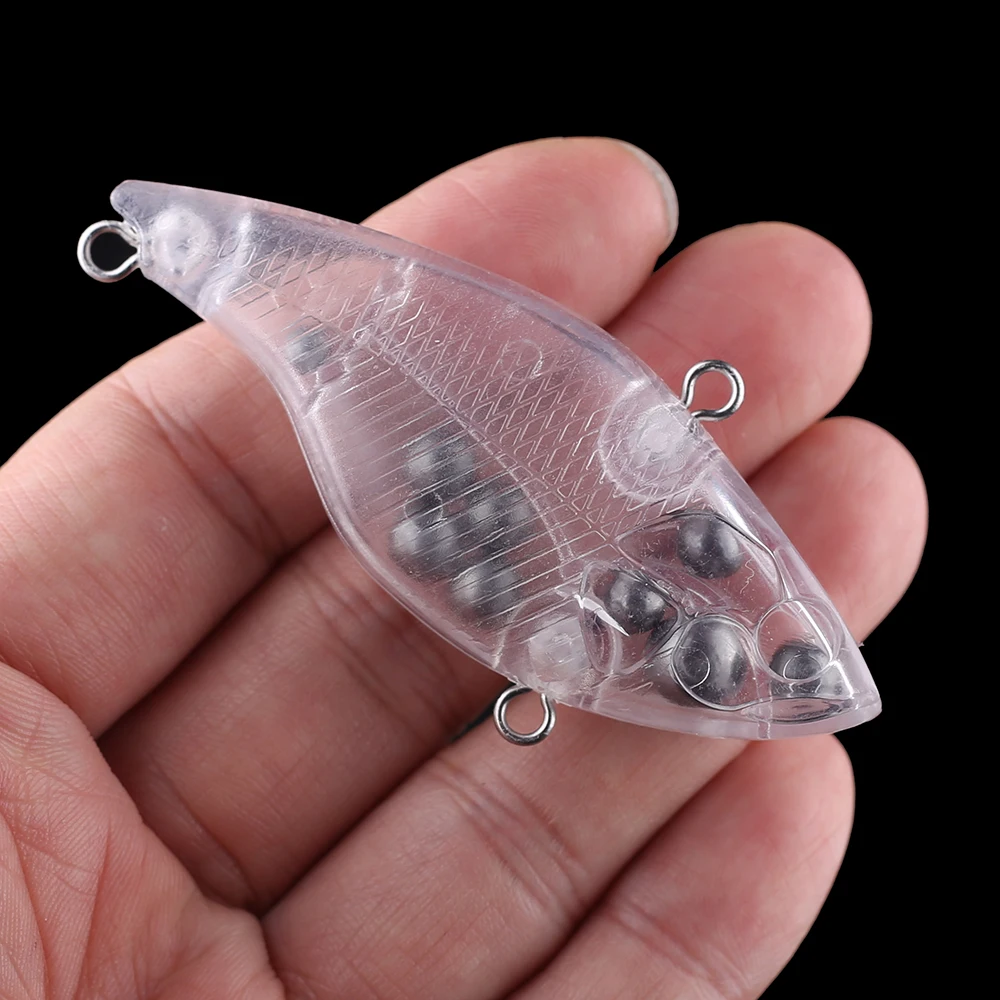 Chan'sHuang 20 piezas sin pintar, cebo en blanco que se hunde, sonajeros Crankbait sin labios, vibración VIB Wobbler, Señuelos de Pesca artificiales DIY - imagen 5
