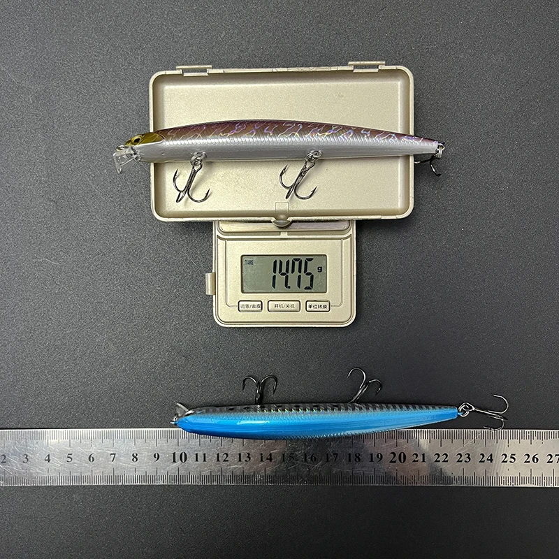 Señuelo de Pesca flotante de pececillo, cebo Artificial delgado de fundición larga, Wobbler, Jerkbait, Swimbait, suministros de Pesca, 1 Uds., 125mm, 15g - imagen 5