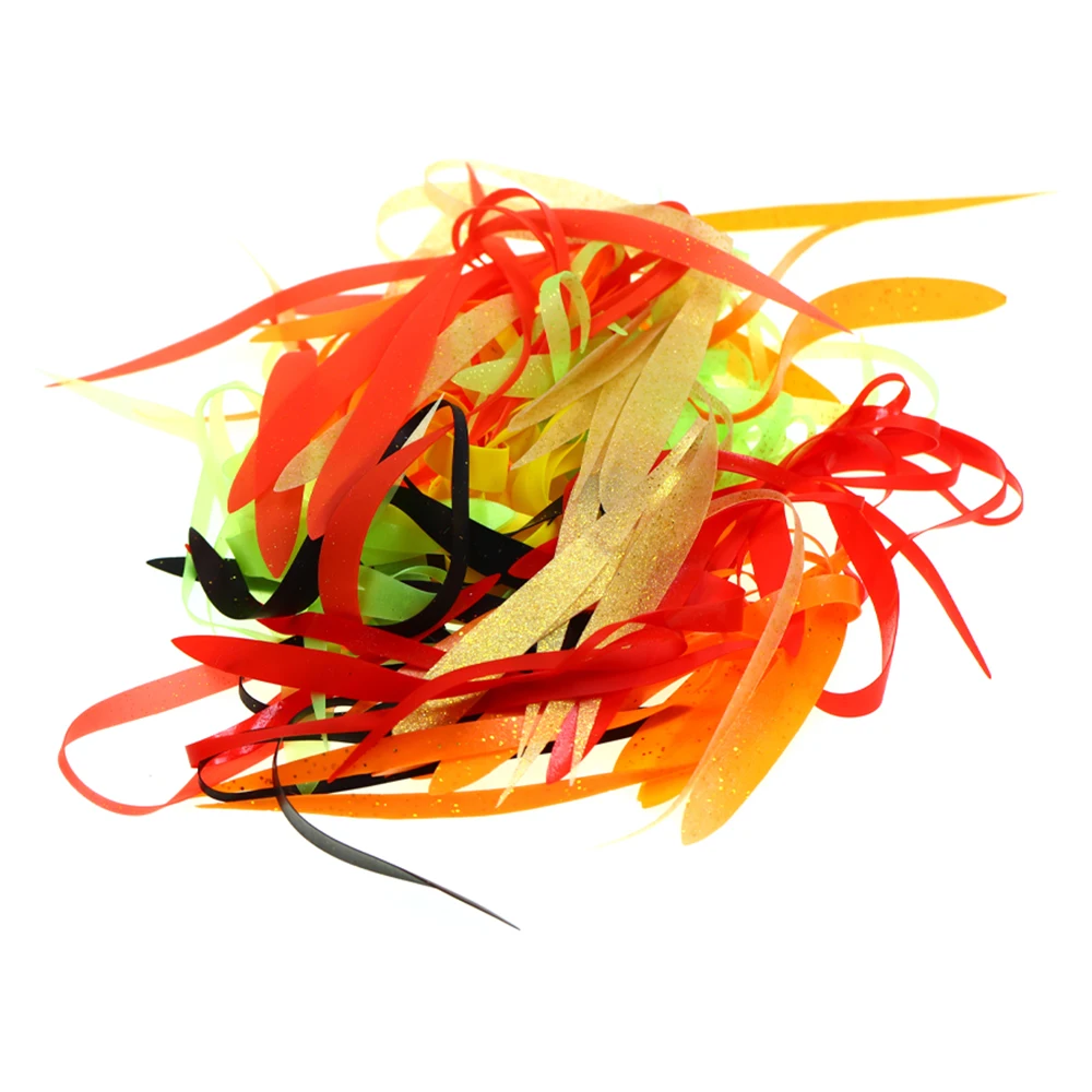 Ellllv, 10 Uds., serpentinas rectas de silicona, faldas de silicona de ancho degradado, Spinnerbait de pesca, plantilla Buzzbait, Material de fabricación de señuelos - imagen 5