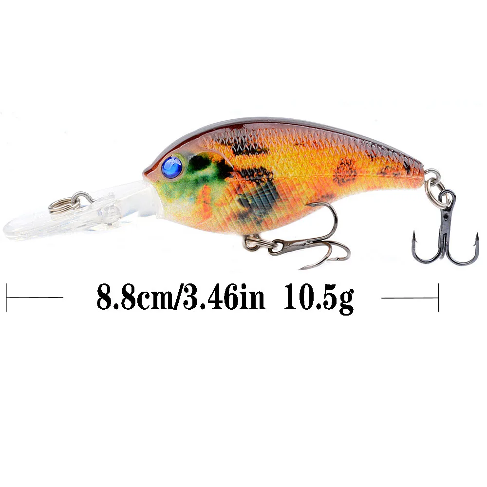 Crankbait flotante 88mm 10,5g Wobblers buceo profundo 0-3m Minnow Swimbait Artificial Hardbait Bass Pike señuelo de pesca aparejos de pesca - imagen 2