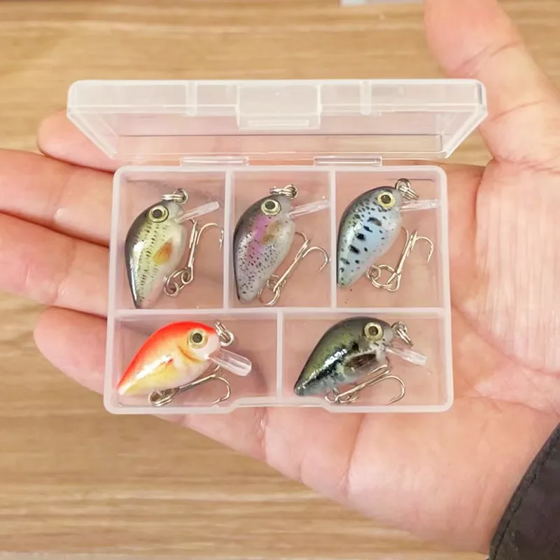 Mini señuelo de Pesca Artificial, 5 unids/caja, 3cm, 1,9g, Crankbait - imagen 3