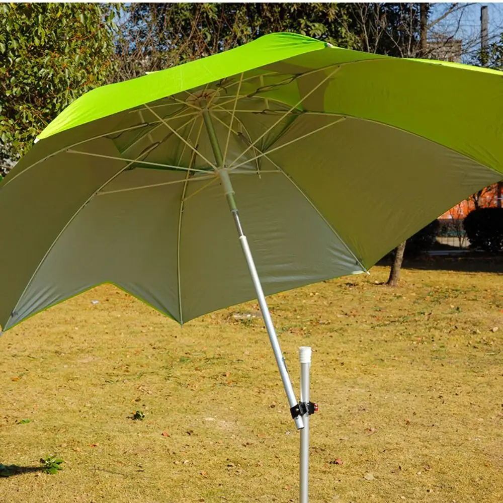 Silla de pesca de aleación de aluminio, Clip para paraguas, soporte Universal ajustable para caña de pescar, soporte para poste 360 °   Giratorio - imagen 5