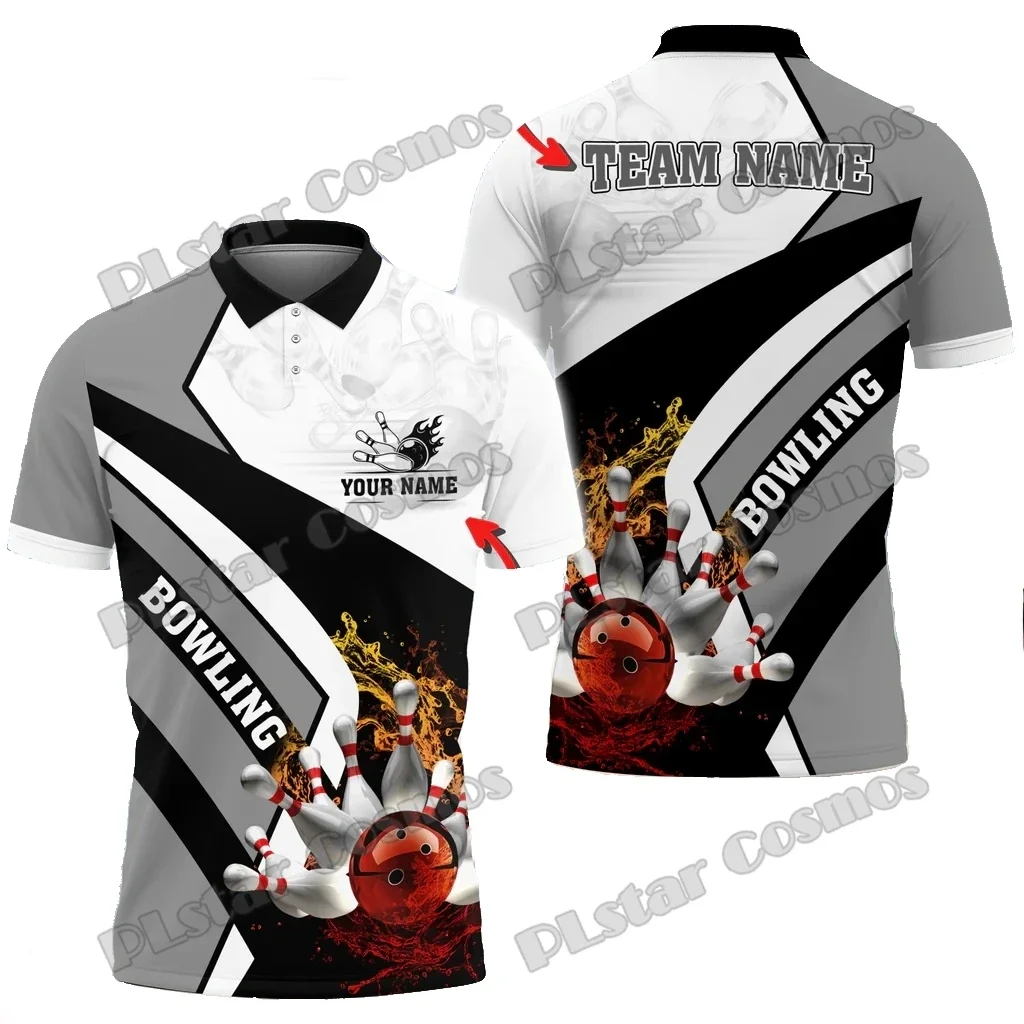 Polos de bolos y pines para hombre, opción Multicolor, nombre personalizado, estampado 3D, informal, Unisex, Premium, PLP61 - imagen 2