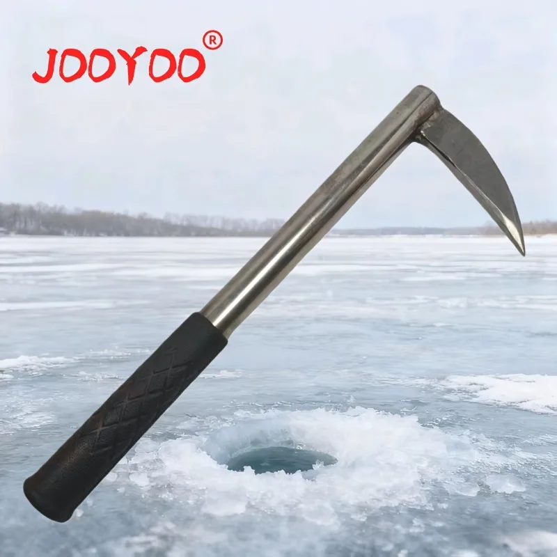 Picador de hielo de acero inoxidable, herramienta de pesca en hielo de 30cm/11,81 pulgadas, picador de hielo de alta resistencia, equipo de pesca de invierno, 1 ud.