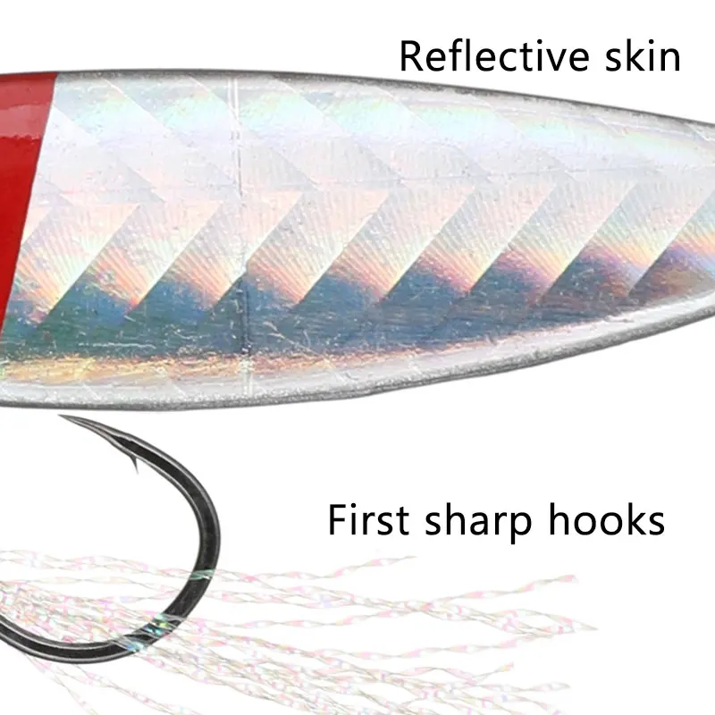 Señuelo de Metal duro para pesca vertical, cebo de 7g, 10g, 15g, 20g para lubina, trucha, buceo, agua salada - imagen 5