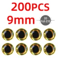200pcs golden 9mm