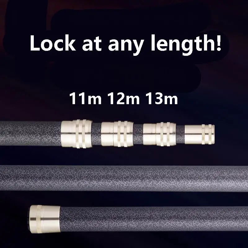 ZZ241 ZZ290A 11m 12m 13m poste largo elástico y bloqueado red de pesca palo de manipulación fibra de carbono caña de recogida de frutas Spray pesticida - imagen 3