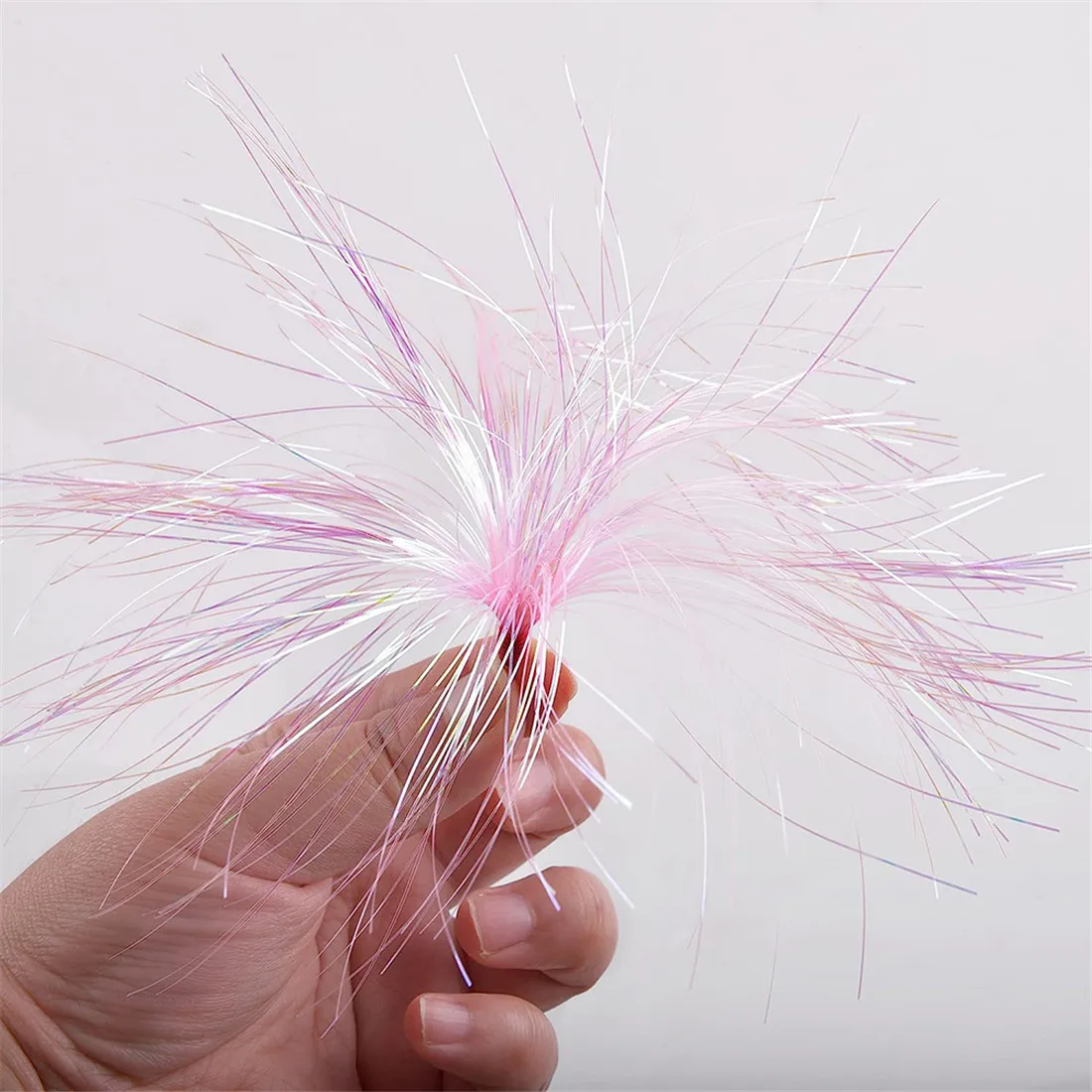 9 Uds línea Flash Mylar Teaser señuelo de pesca cebo Artificial flotador cebo plataformas Bucktail Jig señuelo de agua salada aparejos de pesca - imagen 4