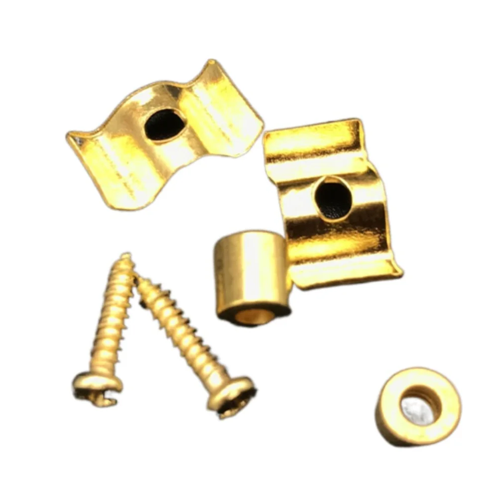 Árboles de cuerda/retenedores de guitarra eléctrica, oro/Negro/cromo con guía de tornillo, ajuste Telecaster, accesorios de guitarra eléctrica - imagen 4