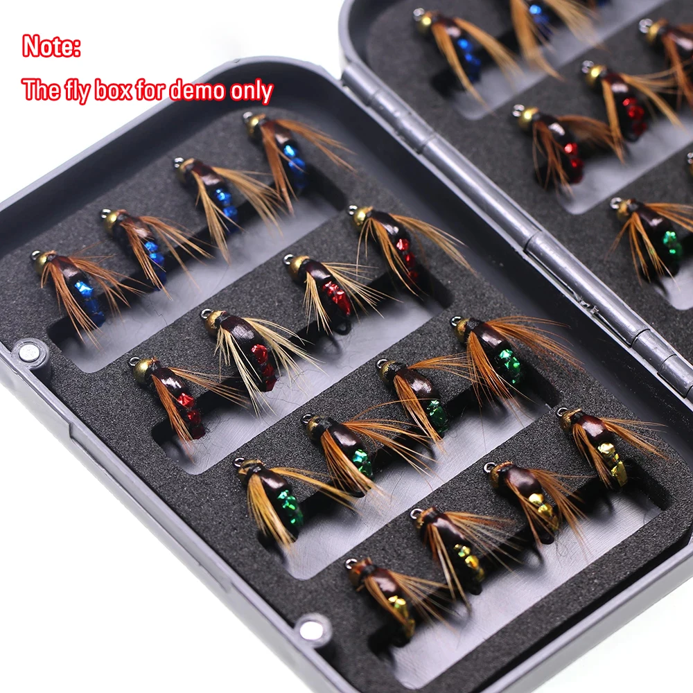 ICERIO-señuelo de pesca de insectos artificiales, cebo de hundimiento rápido, ninfa, Scud, Mosca, gusano, trucha, 8 piezas - imagen 4