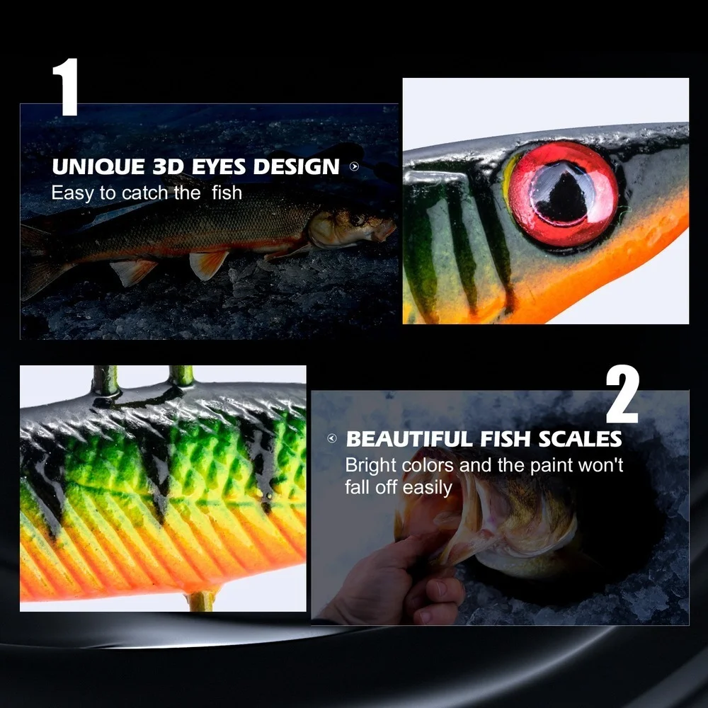 Goture-señuelo de pesca de hielo para invierno, 1 unidad, 7cm, 14,5g, balanceador de hielo, plantilla de cebo Artificial, aparejos de pesca Wobblers - imagen 2