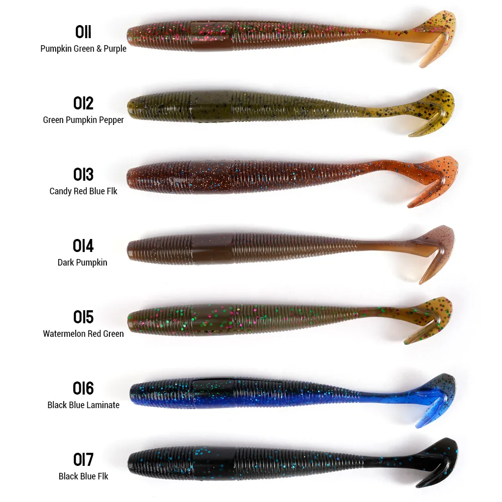 DYY-cebo suave de gusano de velocidad, 14cm, 5,5 ", señuelo suave de silicona, cola de paleta, sábalo, cebos blandos artificiales para Lucio, señuelo de pesca - imagen 4