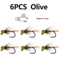 6PCS Olive Size16