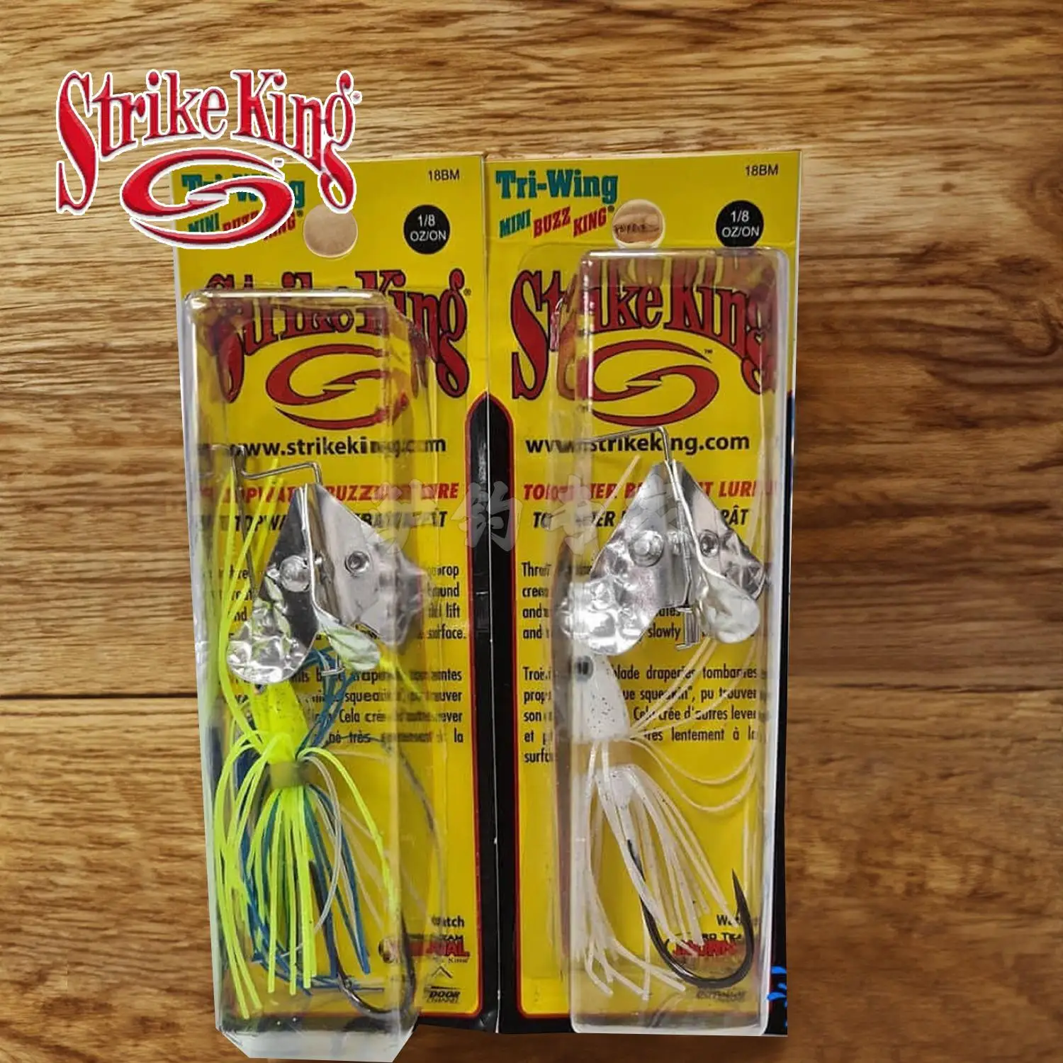 American StrikeKing Tri-Wing Mini Barbu Guy Spinning Lentejuelas Superficie Mini Tractor Cebo Falso - imagen 2