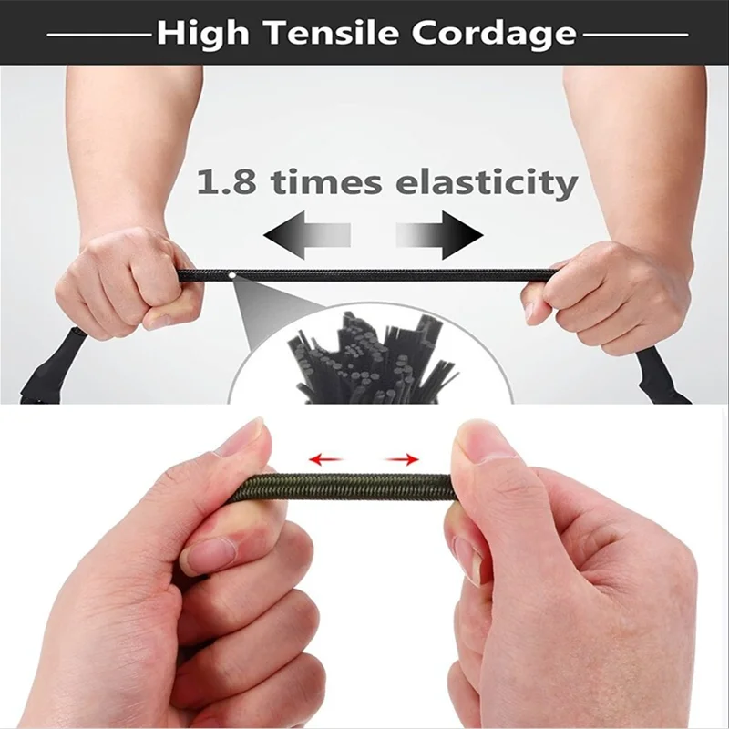 1 Juego de ganchos de mosquetón de cuerda con correa elástica, cuerda elástica resistente para Kayak, ciclismo, equipaje, cuerdas de embalaje, accesorios para acampar - imagen 3